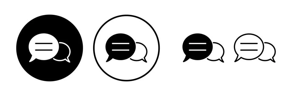 Chat icon vector. Chat Icon in trendy flat style isolated. Speech bubble sy.. Stock Illustration