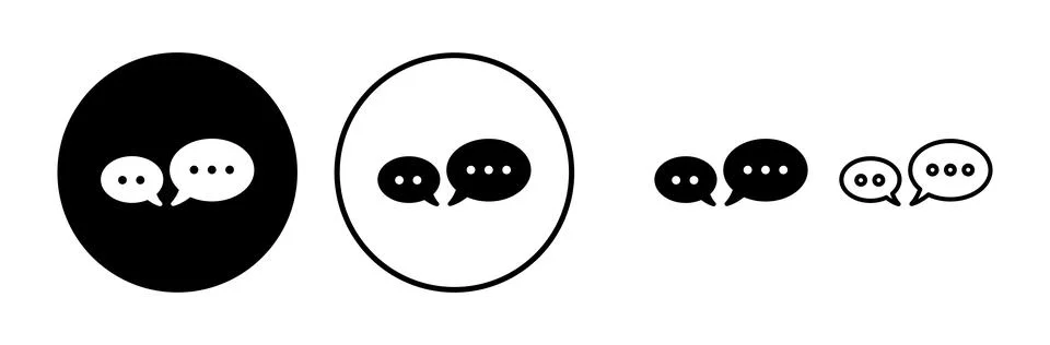 Chat icon vector. Chat Icon in trendy flat style isolated. Speech bubble sy.. Stockillustratie