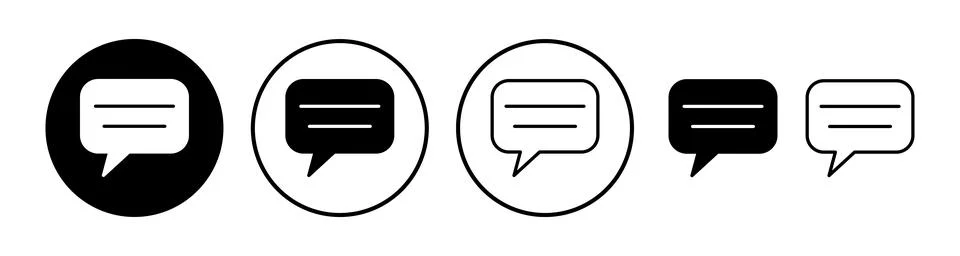 Chat icon vector. Chat Icon in trendy flat style isolated. Speech bubble sy.. Stock Illustration