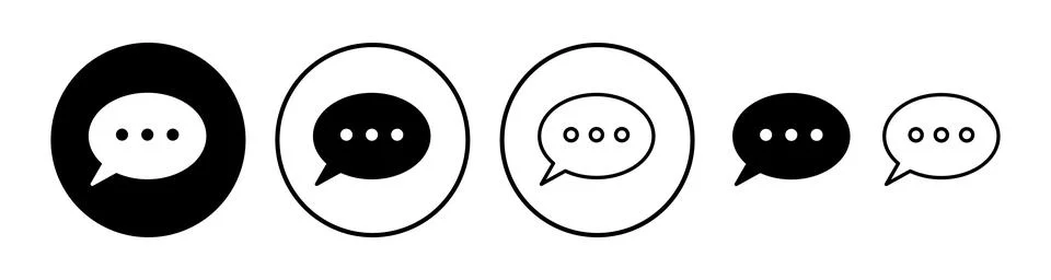 Chat icon vector. Chat Icon in trendy flat style isolated. Speech bubble sy.. Stock Illustration