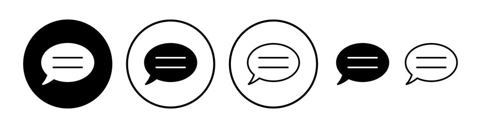 Chat icon vector. Chat Icon in trendy flat style isolated. Speech bubble sy.. Stock Illustration