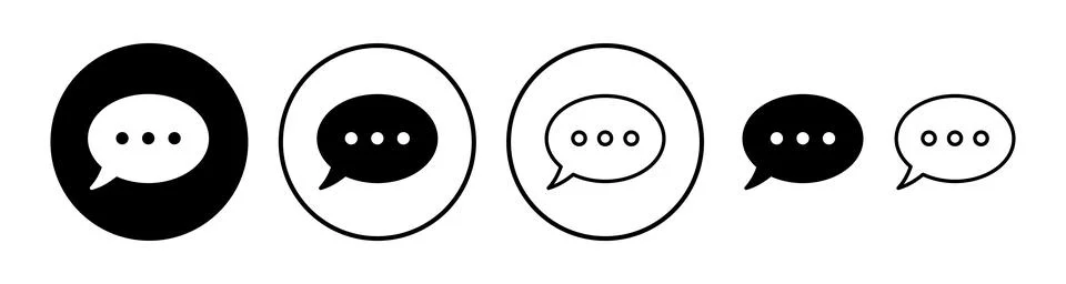Chat icon vector. Chat Icon in trendy flat style isolated. Speech bubble sy.. Stock Illustration