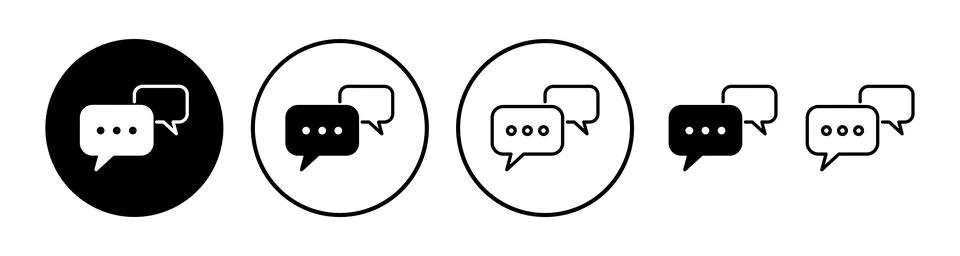 Chat icon vector. Chat Icon in trendy flat style isolated. Speech bubble sy.. Stock Illustration