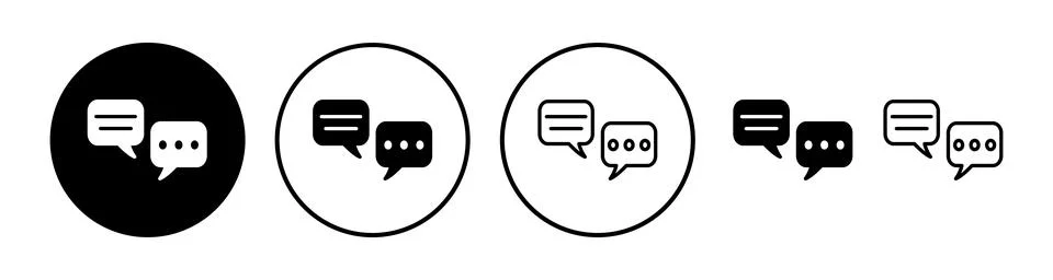 Chat icon vector. Chat Icon in trendy flat style isolated. Speech bubble sy.. Illustrazione stock