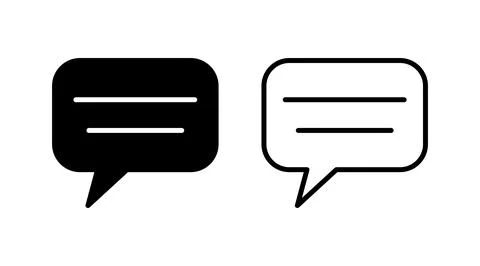 Chat icon vector. Chat Icon in trendy flat style isolated. Speech bubble symb Illustrazione stock