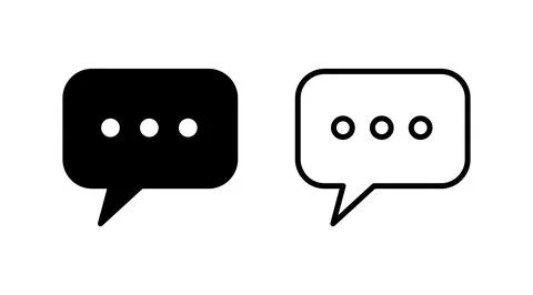 Chat icon vector. Chat Icon in trendy flat style isolated. Speech bubble symb Stock Illustration