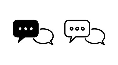 Chat icon vector. Chat Icon in trendy flat style isolated. Speech bubble symb Stock Illustration