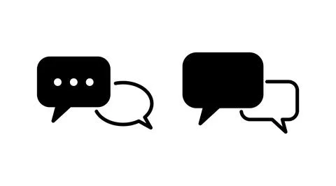 Chat icon vector. Chat Icon in trendy flat style isolated. Speech bubble symb Stock Illustration