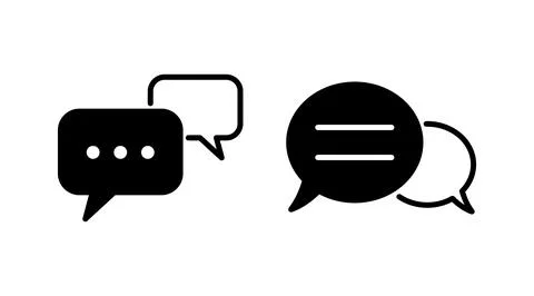 Chat icon vector. Chat Icon in trendy flat style isolated. Speech bubble symb Illustrazione stock