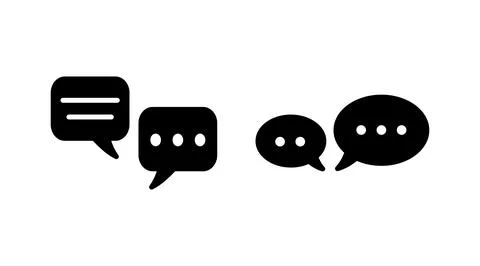 Chat icon vector. Chat Icon in trendy flat style isolated. Speech bubble symb Stock Illustration