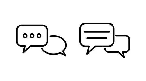 Chat icon vector. Chat Icon in trendy flat style isolated. Speech bubble symb Stock Illustration