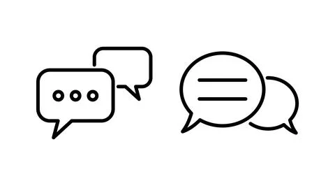 Chat icon vector. Chat Icon in trendy flat style isolated. Speech bubble symb Stockillustratie