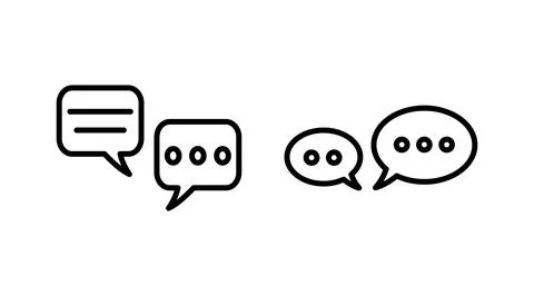 Chat icon vector. Chat Icon in trendy flat style isolated. Speech bubble symb Illustrazione stock