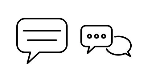 Chat icon vector. Chat Icon in trendy flat style isolated. Speech bubble symb Stock Illustration