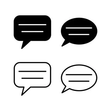 Chat icon vector. Chat Icon in trendy flat style isolated. Speech bubble symb 스톡 일러스트