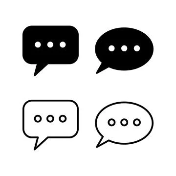 Chat icon vector. Chat Icon in trendy flat style isolated. Speech bubble symb Illustrazione stock