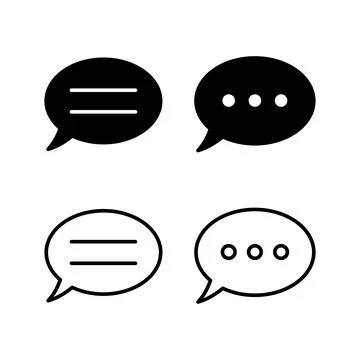 Chat icon vector. Chat Icon in trendy flat style isolated. Speech bubble symb Stock Illustration