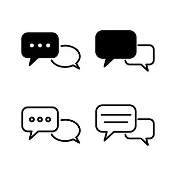 Chat icon vector. Chat Icon in trendy flat style isolated. Speech bubble symb イラスト素材