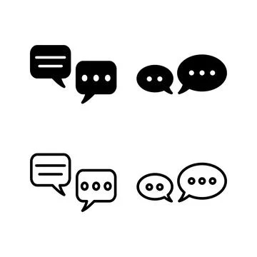 Chat icon vector. Chat Icon in trendy flat style isolated. Speech bubble symb Illustrazione stock