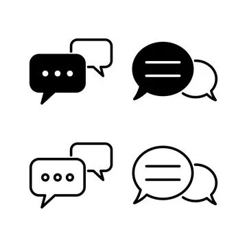 Chat icon vector. Chat Icon in trendy flat style isolated. Speech bubble symb Stock Illustration