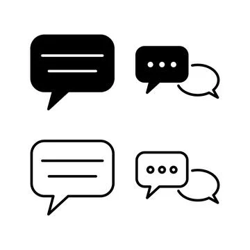 Chat icon vector. Chat Icon in trendy flat style isolated. Speech bubble symb 스톡 일러스트