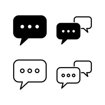 Chat icon vector. Chat Icon in trendy flat style isolated. Speech bubble symb イラスト素材