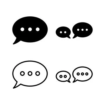 Chat icon vector. Chat Icon in trendy flat style isolated. Speech bubble symb Stock Illustration