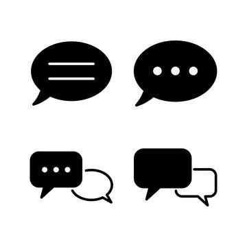 Chat icon vector. Chat Icon in trendy flat style isolated. Speech bubble symb Stock Illustration