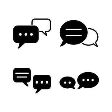 Chat icon vector. Chat Icon in trendy flat style isolated. Speech bubble symb Stock Illustration