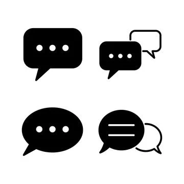 Chat icon vector. Chat Icon in trendy flat style isolated. Speech bubble symb Stock Illustration