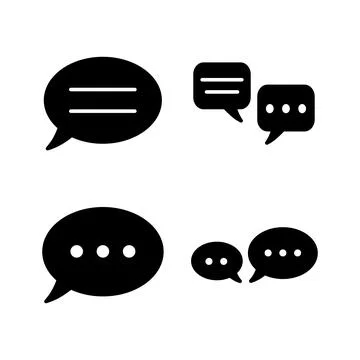 Chat icon vector. Chat Icon in trendy flat style isolated. Speech bubble symb Illustrazione stock