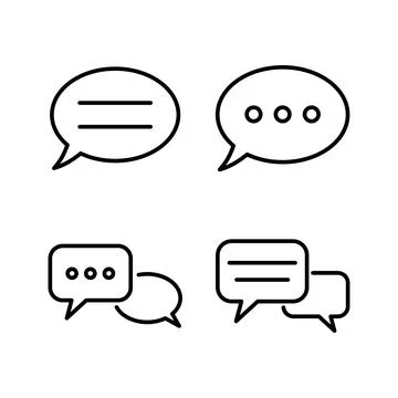 Chat icon vector. Chat Icon in trendy flat style isolated. Speech bubble symb Illustrazione stock
