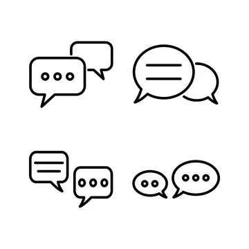 Chat icon vector. Chat Icon in trendy flat style isolated. Speech bubble symb Stock Illustration