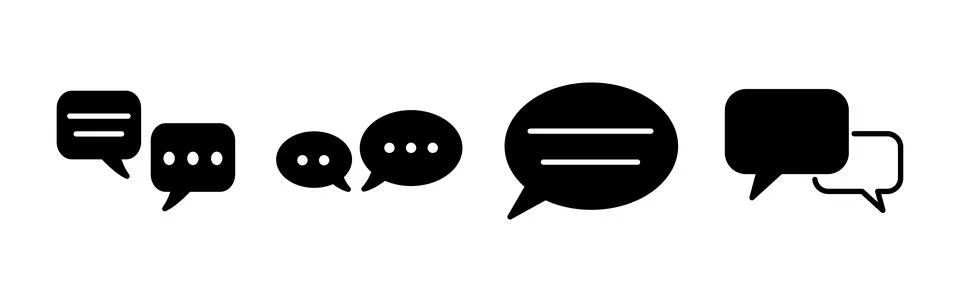 Chat icon vector. Chat Icon in trendy flat style isolated. Speech bubble symb Illustrazione stock