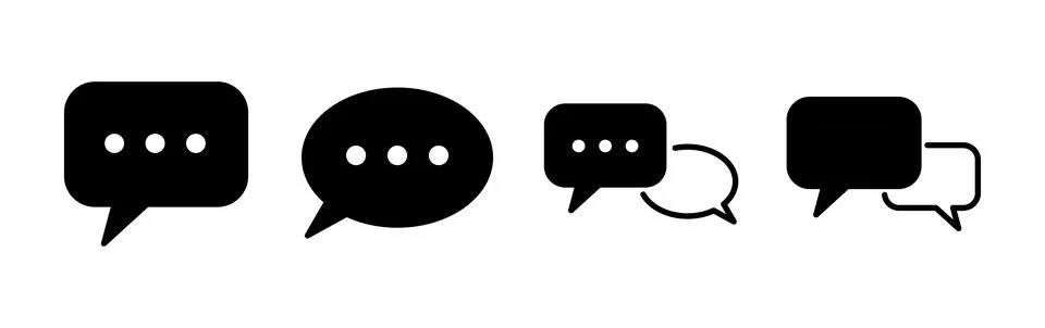 Chat icon vector. Chat Icon in trendy flat style isolated. Speech bubble symb Stock Illustration