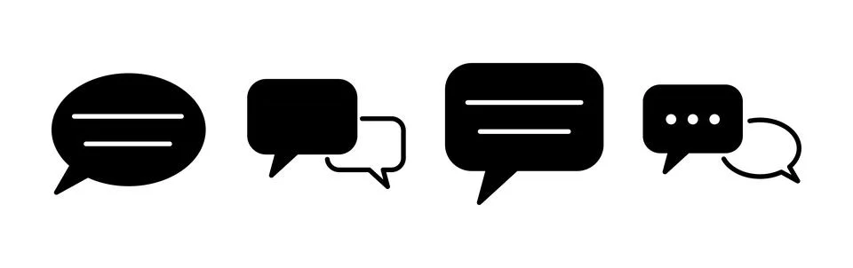 Chat icon vector. Chat Icon in trendy flat style isolated. Speech bubble symb Stock Illustration