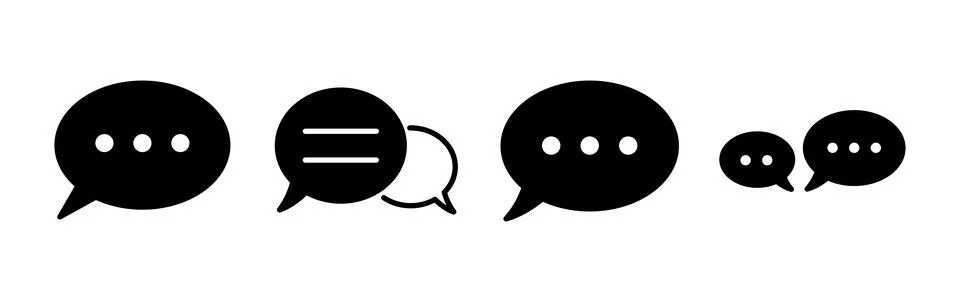 Chat icon vector. Chat Icon in trendy flat style isolated. Speech bubble symb Stock Illustration