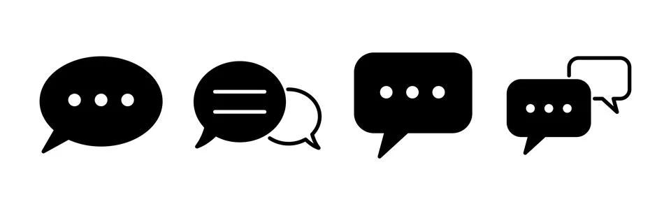 Chat icon vector. Chat Icon in trendy flat style isolated. Speech bubble symb Illustrazione stock