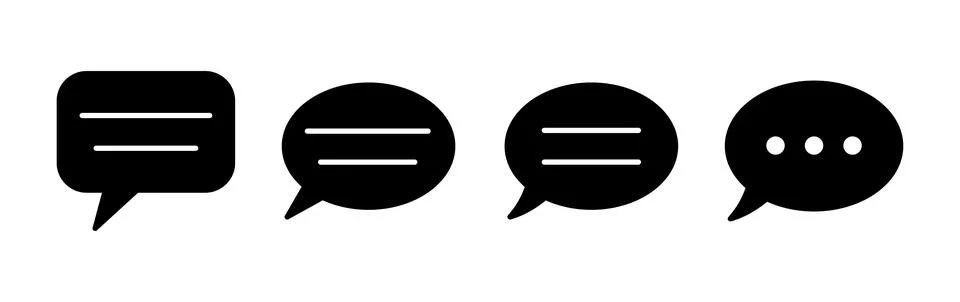 Chat icon vector. Chat Icon in trendy flat style isolated. Speech bubble symb Stock Illustration
