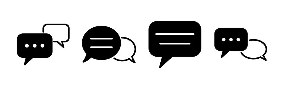 Chat icon vector. Chat Icon in trendy flat style isolated. Speech bubble symb Stock Illustration