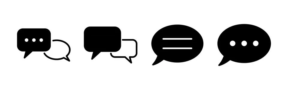 Chat icon vector. Chat Icon in trendy flat style isolated. Speech bubble symb Stock Illustration