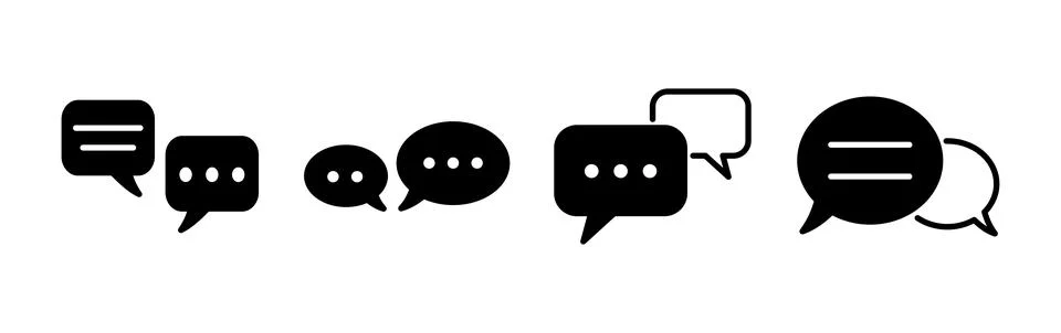 Chat icon vector. Chat Icon in trendy flat style isolated. Speech bubble symb Stock Illustration