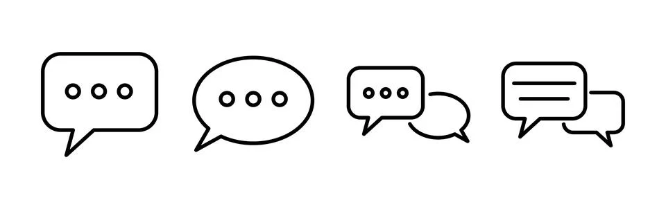Chat icon vector. Chat Icon in trendy flat style isolated. Speech bubble symb Stock Illustration