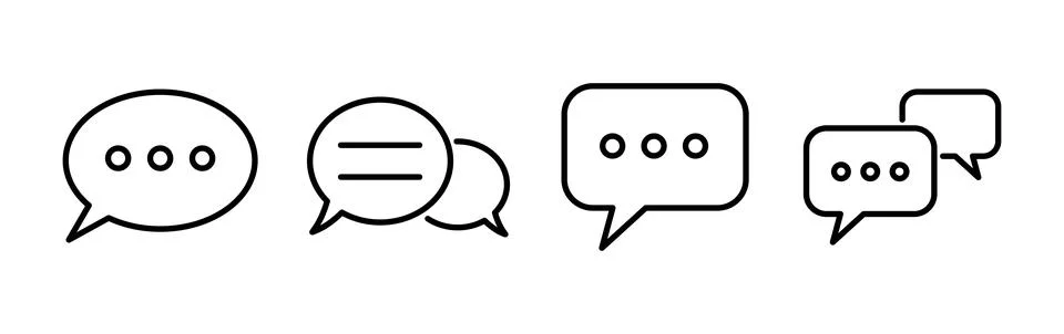 Chat icon vector. Chat Icon in trendy flat style isolated. Speech bubble symb Stockillustratie