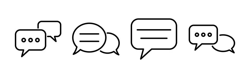 Chat icon vector. Chat Icon in trendy flat style isolated. Speech bubble symb Illustrazione stock