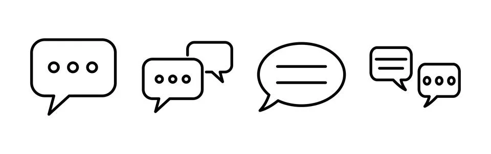 Chat icon vector. Chat Icon in trendy flat style isolated. Speech bubble symb Illustrazione stock
