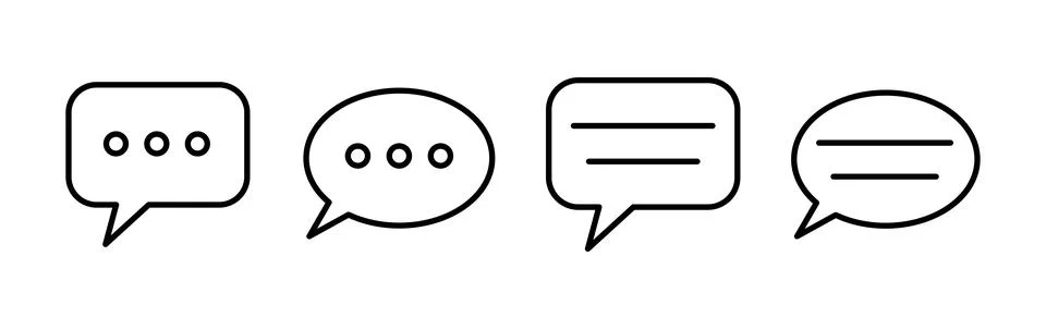 Chat icon vector. Chat Icon in trendy flat style isolated. Speech bubble symb 스톡 일러스트