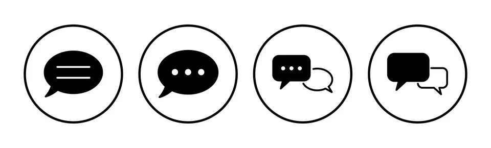 Chat icon vector. Chat Icon in trendy flat style isolated. Speech bubble symb Stock Illustration