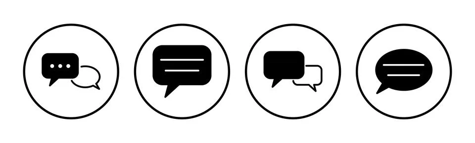 Chat icon vector. Chat Icon in trendy flat style isolated. Speech bubble symb Illustrazione stock