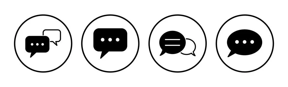 Chat icon vector. Chat Icon in trendy flat style isolated. Speech bubble symb Illustrazione stock